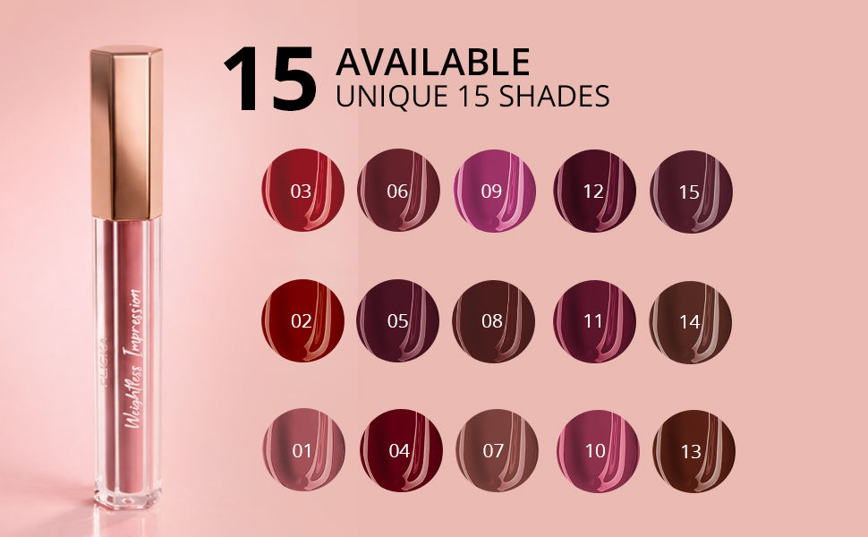 FLiCKA Weightless Impression Liquid Lipstick - 15 Available Unique Shades 01 to 15