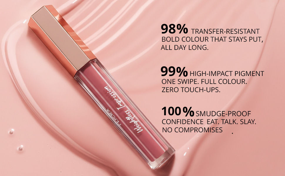 FLiCKA Weightless Impression Liquid Lipstick - 98% Transfer Resistant 99% High Impact Pigment 100% Smudge Proof
