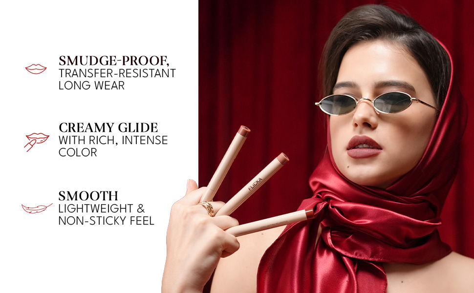 FLiCKA Standout HD Lipstick - Smudge-Proof Transfer-Resistant Long Wear - Creamy Glide Rich Intense Color - Smooth Lightweight Non-Sticky