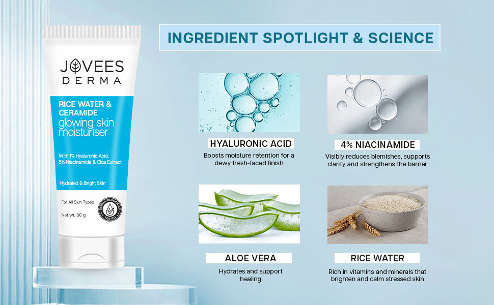nia moisturiser CLEANSE & TONE | SOOTHE & HYDRATE | RICE WATER | 4% NIACINAMIDE | REFINED, TIGHTER PORES | 5% Niacinamide & Cica Extract | Hyaluronic Acid