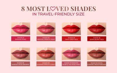 Just Herbs Ayurvedic Matte Lipstick Paraben Free Half Size-08 Rose Brown