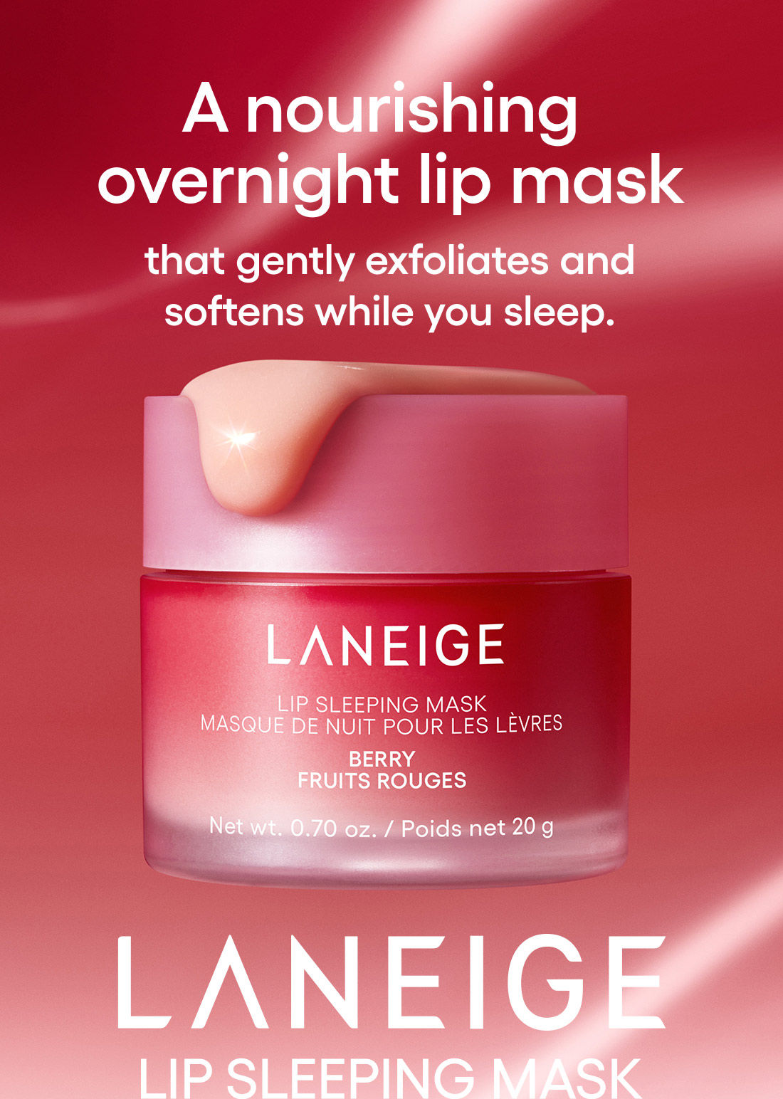 Lip Sleeping Mask page one.
