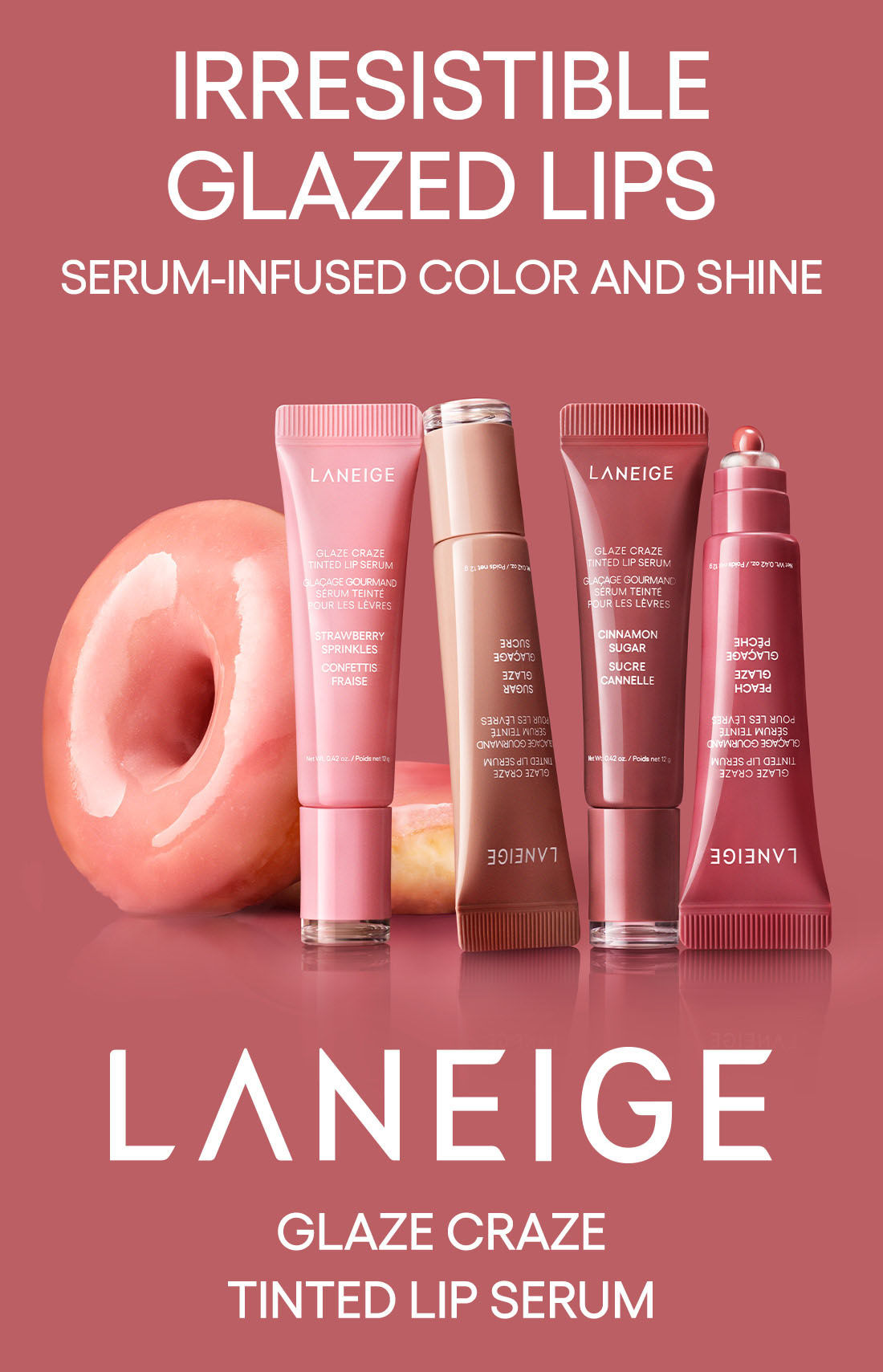 Lip Glaze tinted serum page one.