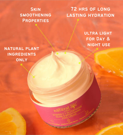 Buy Natural Vibes Vitamin C + Glutathione Glow & Brightening Face Cream  Online