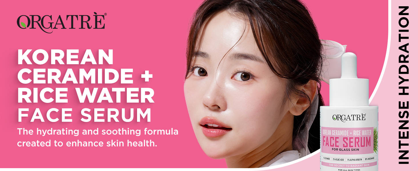 Buy Orgatre Korean Ceramide & Rice Water Face Serum - Hydrates