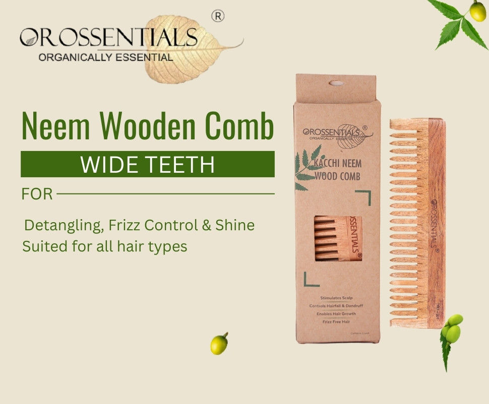 Neem Wooden Comb Wide Teeth