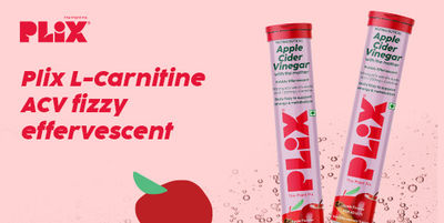 Buy Plix ACV Apple Cider Vinegar L-carnitine Effervescent Tablets Convert  Fat Into Energy Vit B6 & B12 Online