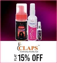 Get Online Offers on Claps  Products Flat 15%