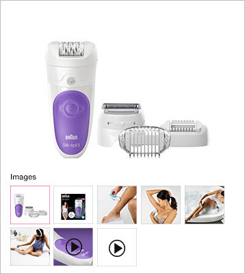 Women's Wet and Dry Cordless Epilator with 4 Extra Attachments, Braun Silk  Epil 5-541