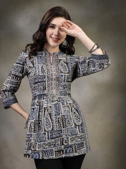 Nayam by lakshita - Printed Thread Work Kurti