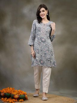 Nayam by lakshita - Printed Thread Work Kurti