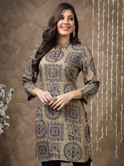 Nayam by lakshita - Brown Printed Kurti