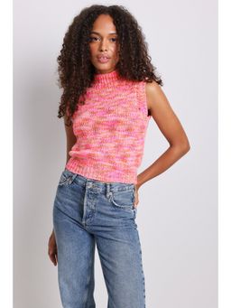 NA-KD - Melange Knitted Vest-pink Mix