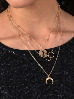 Sohi - Gold Toned Plated Layered Necklace