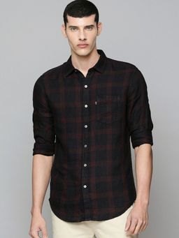 Levi's - Men Checks Black Slim Shirt