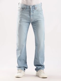 Calvin Klein - Men Blue Cotton Solid Regular Jeans