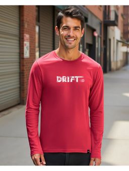 Bewakoof - Men's Drift Typography Red T-Shirt