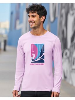 Bewakoof - Men's Bloom Surf Rush Graphic Printed Purple T-Shirt