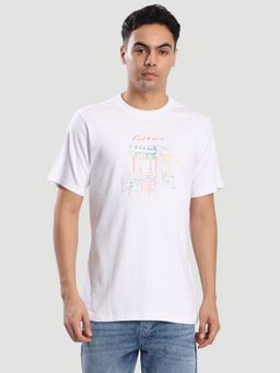 Bene Kleed - Men Regular Fit Graphic Print White T-Shirt