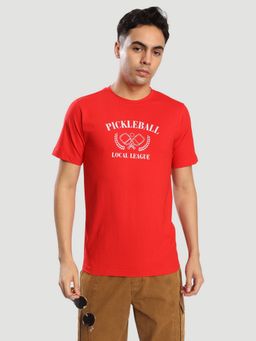 Bene Kleed - Men Regular Fit Graphic Print Red T-Shirt