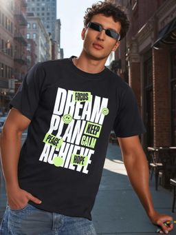 Bene Kleed - Men Typography Print Black T-Shirt