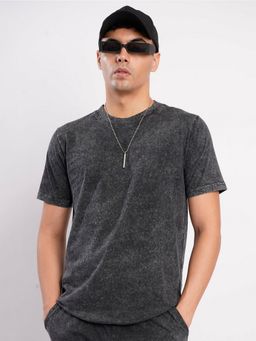 Bene Kleed - Men Acid Wash Black T-Shirt