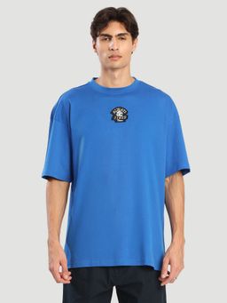 Bene Kleed - Men Drop Shoulder Oversized Blue T-Shirt