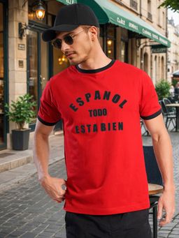 Bene Kleed - Men Typography Print Red T-Shirt