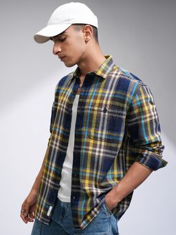 HIGHLANDER - Men Comfort Opaque Checked Casual Relaxed Fit Multicolour Shirt