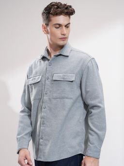 HIGHLANDER - Men Opaque Casual Relaxed Fit Blue Shirt