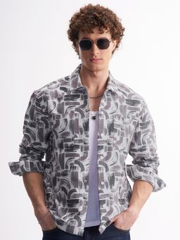 HIGHLANDER - Men Multicolour Abstract Printed Relaxed Fit Casual Shirt