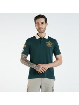 Royal Enfield - Contrast Collar Teal Polo T-Shirt