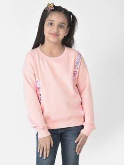 CRIMSOUNE CLUB - Girls Minimalist Pink Sweatshirt