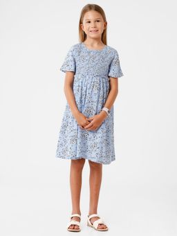 Kate & Oscar - Girls Blue Floral Dress