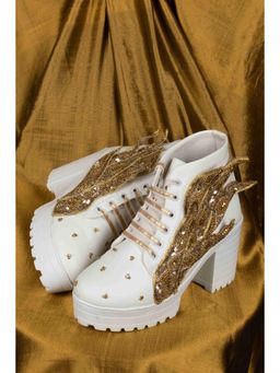 The Saree Sneakers - Goddess Gold Boots