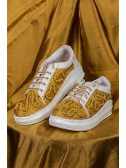 The Saree Sneakers - Yellow Gold Rope Sneakers