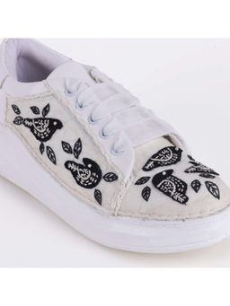 The Saree Sneakers - Black Bird Sneakers