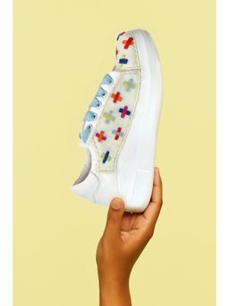 The Saree Sneakers - Colored Cross Sneakers