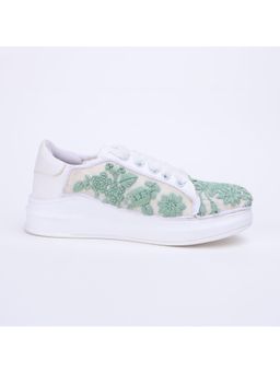 The Saree Sneakers - Mint Bloom Sneakers