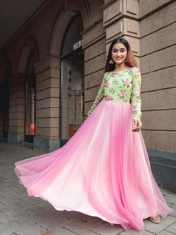 Vinya - Chanderi Net Dress