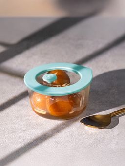 Glasafe - Borosilicate Glass Serving Bowl (Green, 250 Ml)