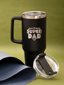 THE ZAPPY BOX - Super Dad Stainless Steel Tumbler With Straw