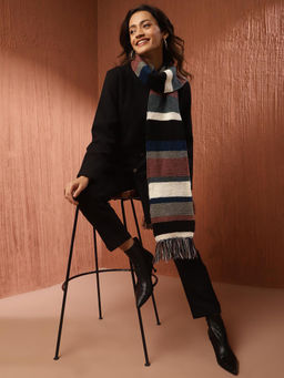 Fabindia - Multicolor Acrylic Striped Muffler