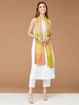 Fabindia - Multicolor Wool Colorblock Stole
