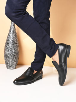 Carlton London - Brown Slip On Round Toe Men Monk Straps