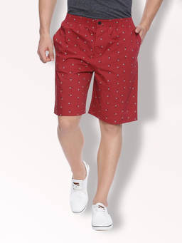 Van Heusen Innerwear - Men Athleisure Soft Suede Touch & Functional Pocket Shorts - Maroon