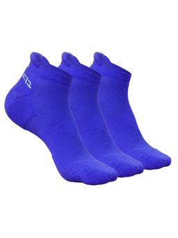 Heelium - Bamboo Ankle Socks-FreeSize UK7-11,3 Pairs,Rblue,Anti dour,Anti Blister (Pack of 3)