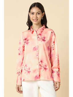 Allen Solly - Women Pink Ploral Long Sleeves Shirt