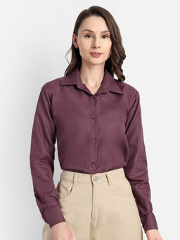 Fnocks - Women Purple Formal Shirt