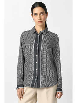 Van Heusen - Women Black Printed Long Sleeves Formal Shirt